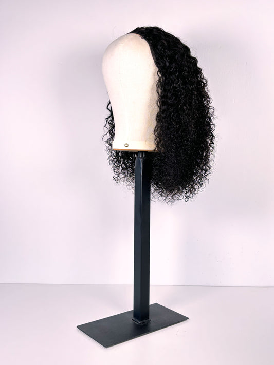 Perückensystem Afro Echthaar 50 «Schwarz»