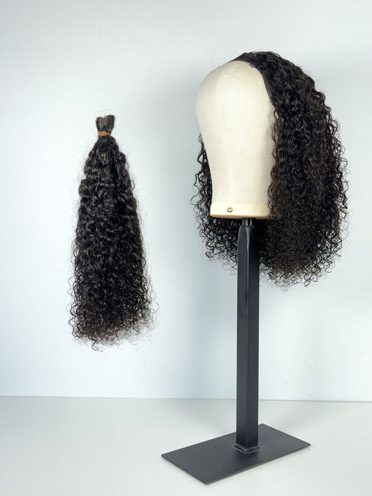 Perückensystem Afro Echthaar 50 «Schwarz»